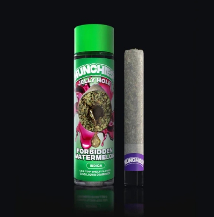 Pre Roll 2g - Watermelon - INDICA - THCA Diamond infused jelly Holes Delta Munchies